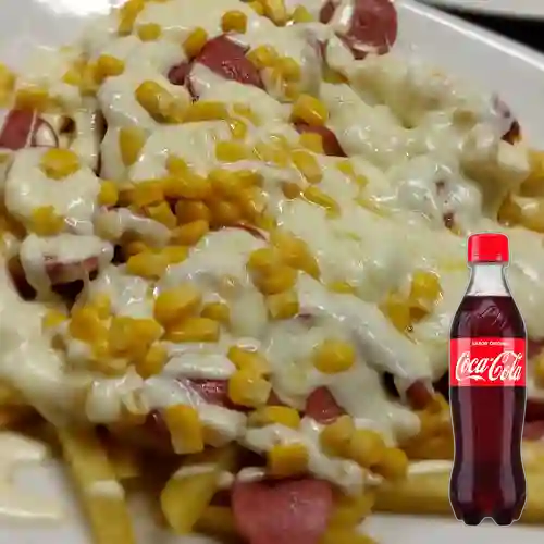 Combo Salchipapa de la Casa + Coca-cola 400 ml