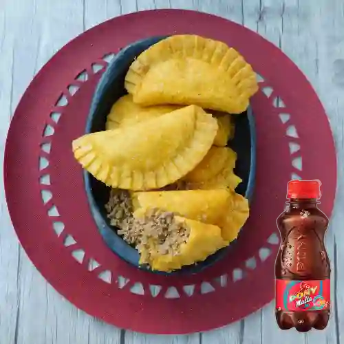 Combo Empanada de Maíz Carne + Pony Malta 200 ml