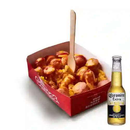 Combo Salchipapeichon + Cerveza Coronita Bot. 210ml