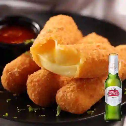 Combo Dedos Mozarella + Stella Artois Bot. 330ml