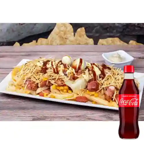 Combo Salchipapas Tocineta +Cocacola Orig 350ml