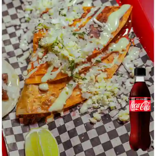 Combo Quesadilla de Birria +Cocacola S/az 350ml