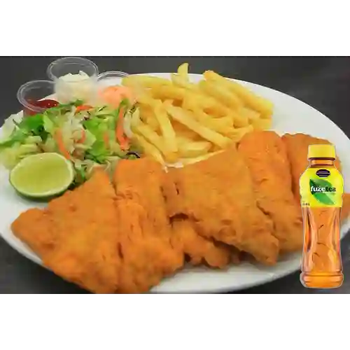 Combo Pescado en Chuleta + Fuze Tea Limón 400ML
