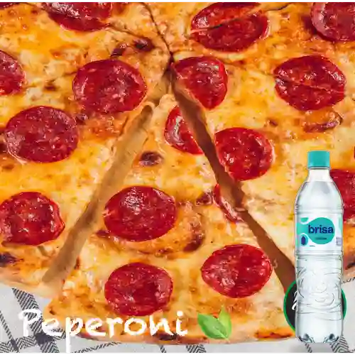 Combo Pizza Peperoni 22 Cm + Brisa Sin Gas 600ML