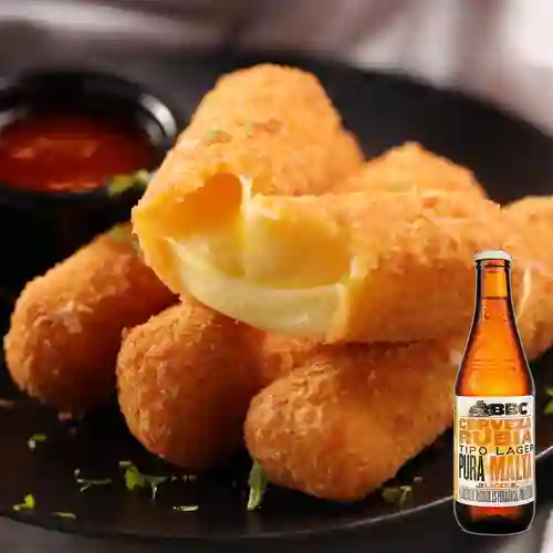 Combo Dedos Mozarella + BBC Lager 330 ml