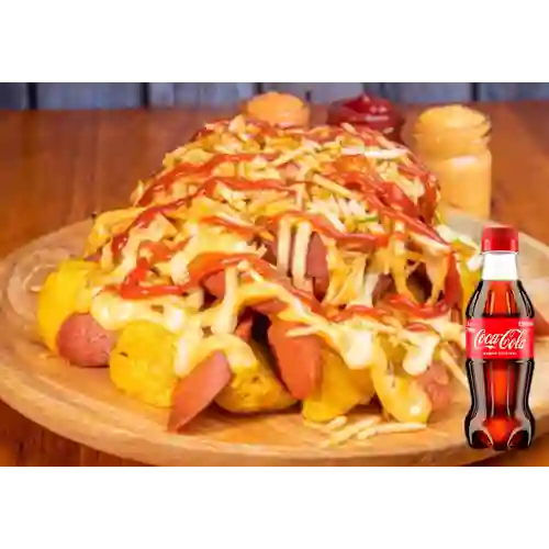 Combo Salchipapa Grande + Coca Cola Original 250ML