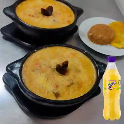 Combo Cazuela de Marisco Gratinada +Quatro Orig 400ML