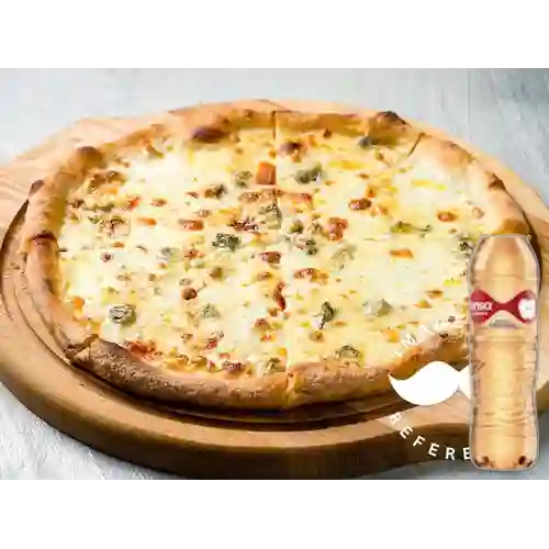 Pizza Personal Solo Queso +Agua Brisa Manzana X 600Ml