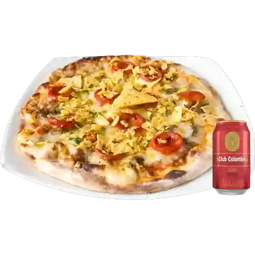 Combo Pizza Mexicana + Club col. Roja Lta 330ml