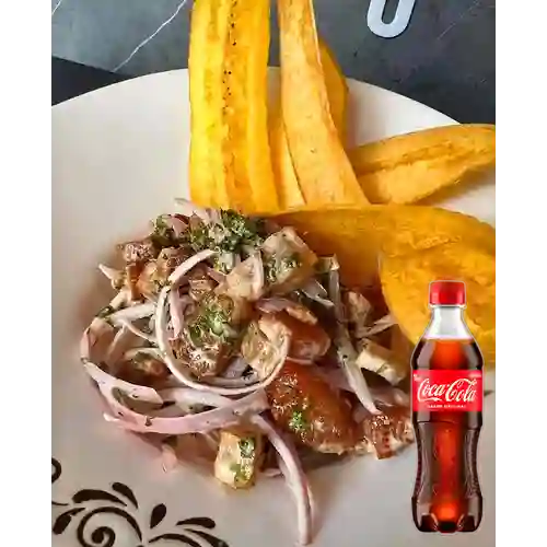 Combo Ceviche de Chicharrón +Cocacola Orig 400ml