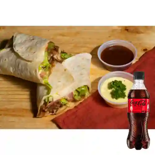 Combo Shawarma en Tortilla +Cocacola S/az 400ml