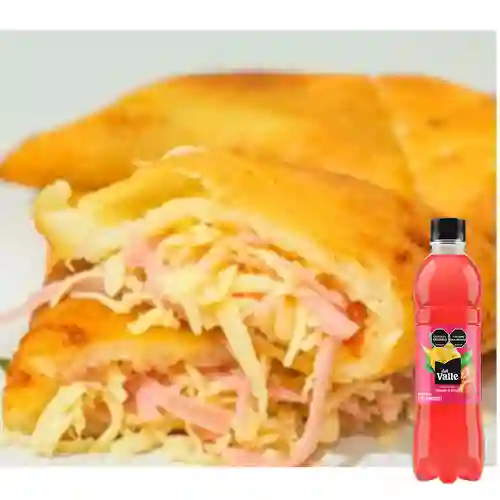 Empanada Jamón&Queso Venez. Grande +Del Valle Mango&Fresa 500ml