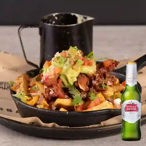Combo Papas Barbacoa + Stella Artois Bot. 330ml
