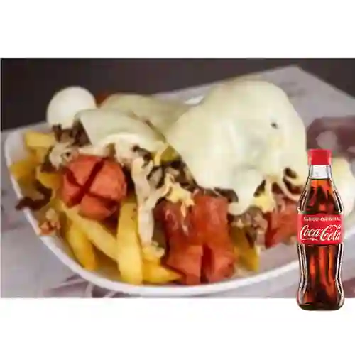 Combo Salchipapa Super Especial + Gaseosa 400ml