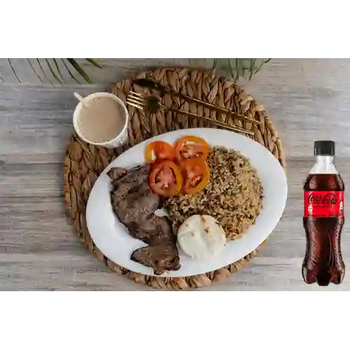 Combo Calentado c/ Carne +Cocacola S/az 400ml