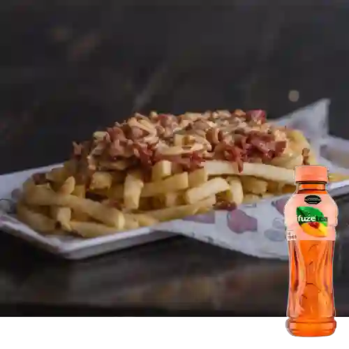 Combo Fries Bacon&Cheese Grande +Fuzetea Durazno 400ML