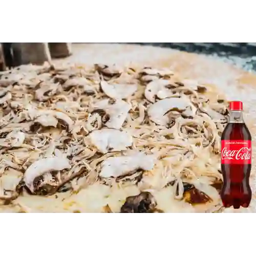 Combo Pizza Pollo c/ Champiñones +Cocacola Orig 600ML