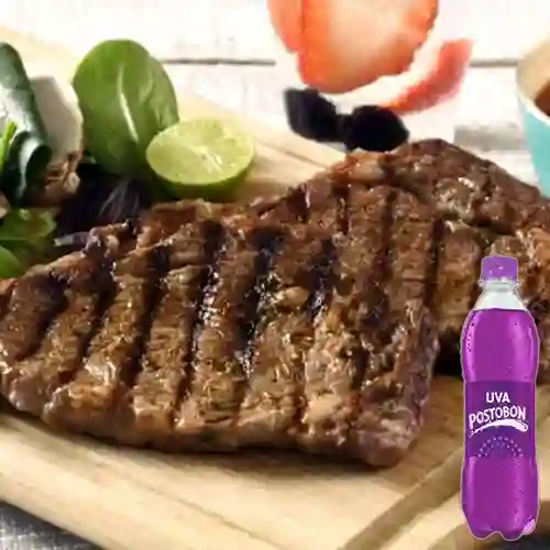 Combo Carne Asada + Postobon Uva 400 ml
