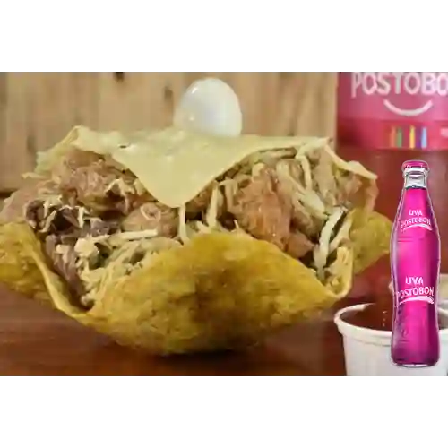 Combo Canasta de Plátano + Uva Postobon 350 ml