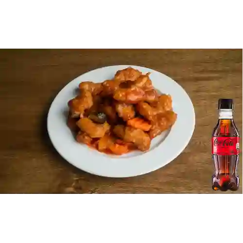Combo Proteína en Salsa Dulce +Cocacola S/az 250ML