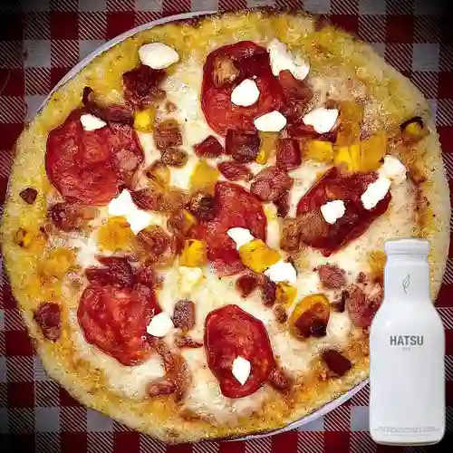 Combo Pizza Bichofue Carnívoro + Hatsu Blanco 400 ml