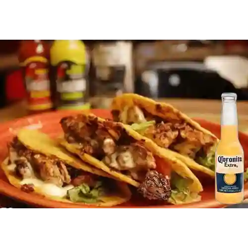 Combo Taco de Pollo Al Josper X3 + Corona 210 ml