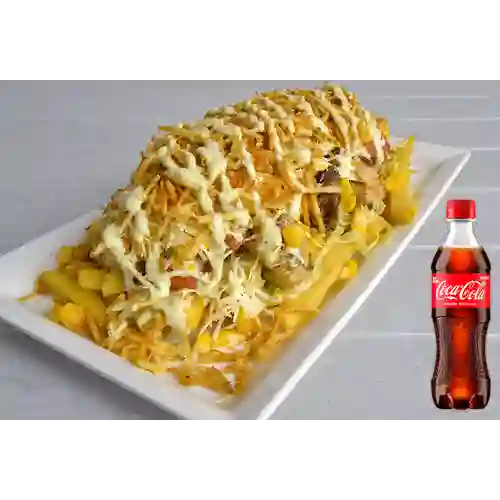 Combo Salchipapa Desgranada +Cocacola Orig 400ml