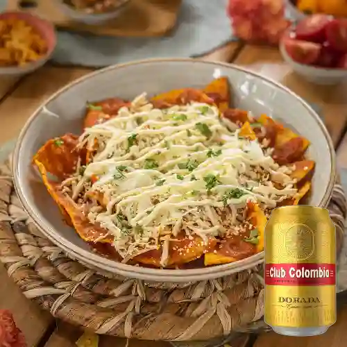 Combo Chilaquiles + Club Colombia Dorada 355 ml