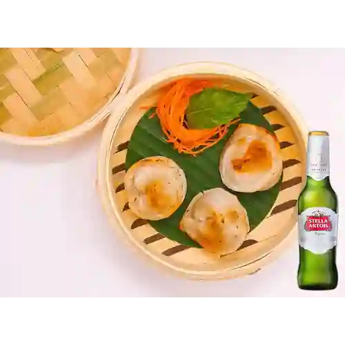 Combo Chicken Dumpling + Stella Artois Bot. 330ml