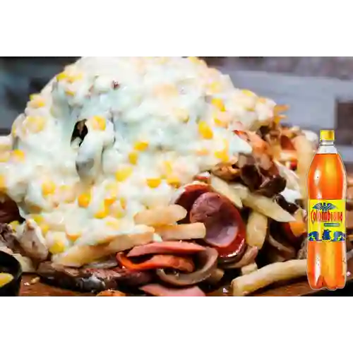 Combo Salchipapa Súper + Colombiana 1.5 l