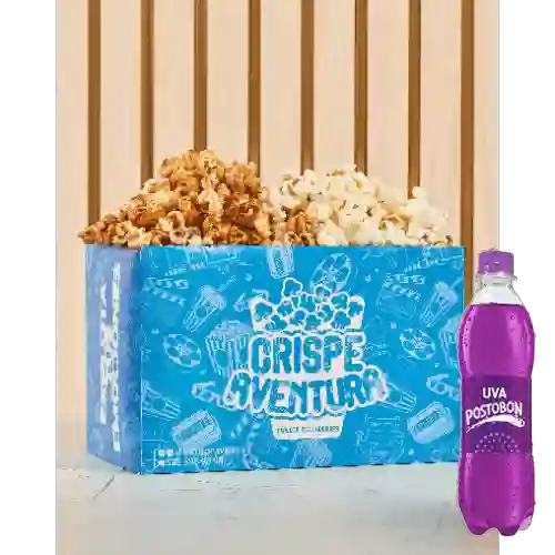Crispetas Medianas de Caramelo +Postobon Uva 400ml