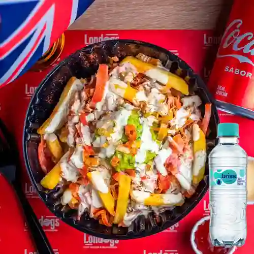 Combo Fries And Pork + Brisa Sin Gas 280ML
