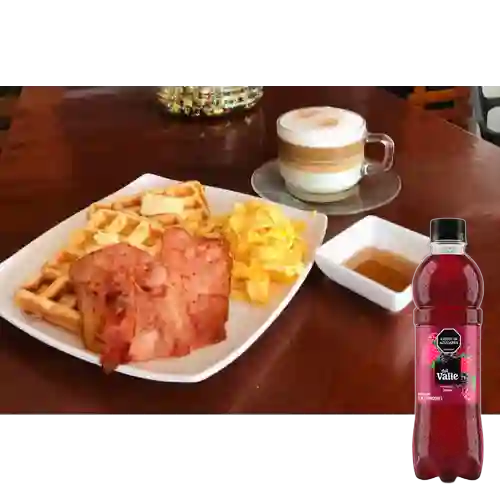 Combo Waffle de Buñuelo + Del Valle Mora 500ml