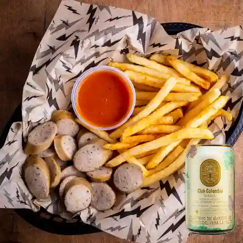 Combo Currywurst + Club Colombia Dorada 330ml