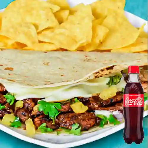 Combo Quesadilla Mixta +Cocacola Orig 400ml