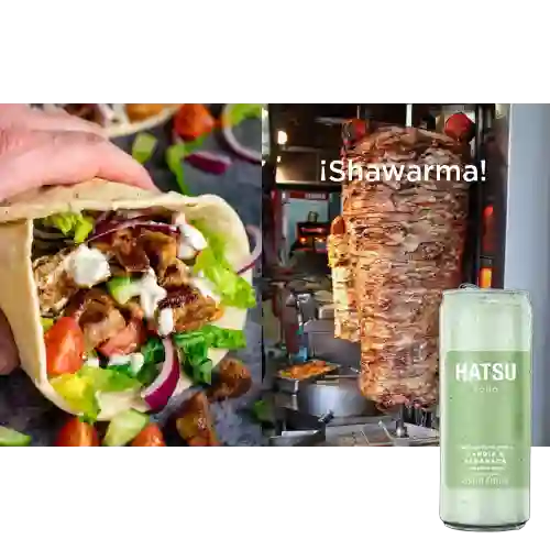 Combo Shawarma Al Trompo +Hatsu Sandía&Albahaca 269 ml