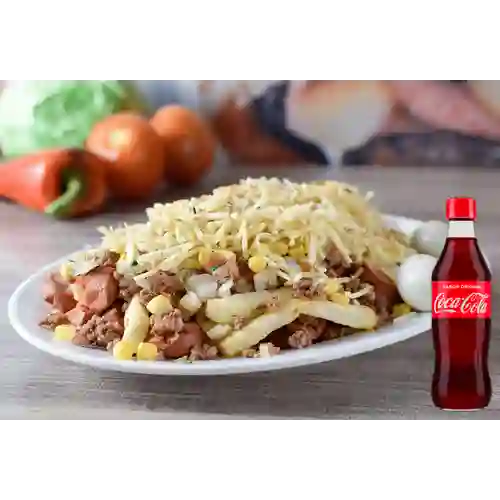 Salchipapas Especial Mexicano +Cocacola Org 350ml