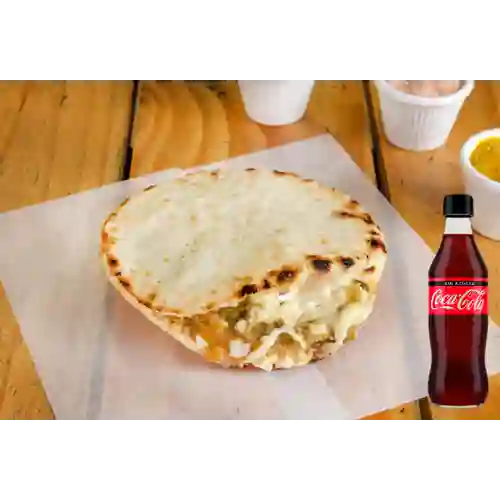 Combo Arepa de Queso + Coca-Cola Sin Azúcar 350 ml
