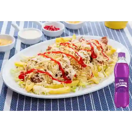 Combo Salchipapa Costeña + Postobon Uva 400 ml