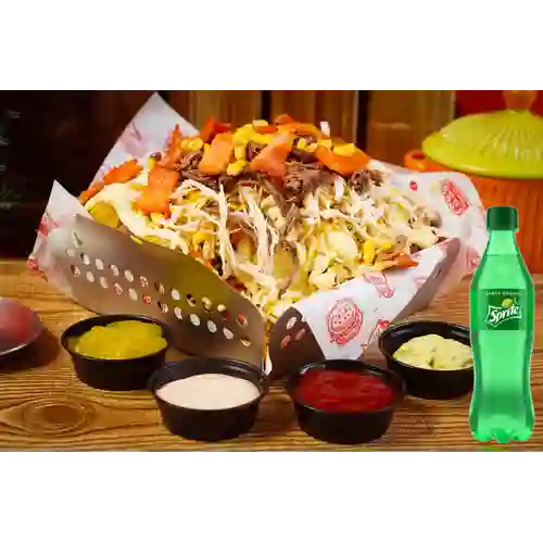 Combo Salchipapa Todo Terreno + Sprite 400 ml