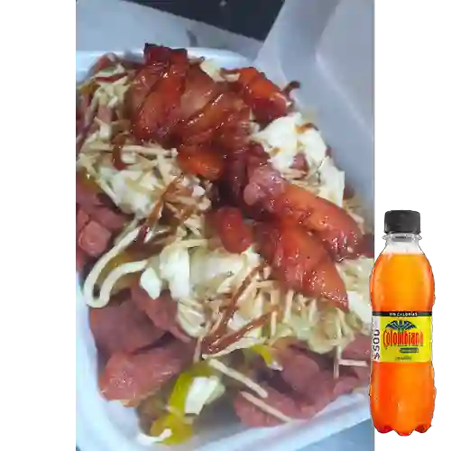 Combo Salchipapa Especial + Colombiana Ligera 250 ml