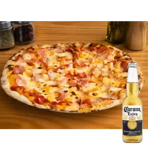 Combo Pizza Hawaiana Personal + Corona 350 ml