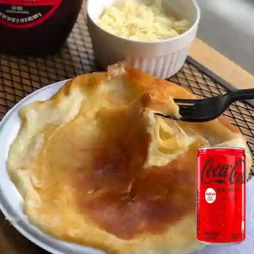 Combo Arepa de Queso Mozzarella + Coca Cola Sin Azúcar