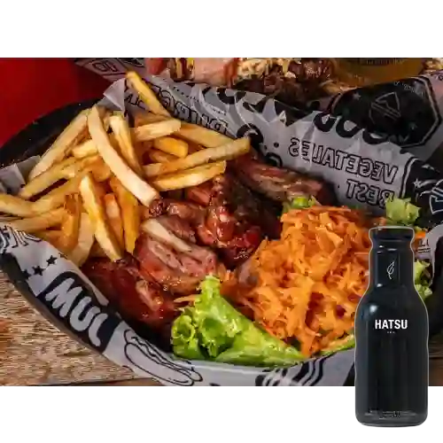 Combo Costilla Ahumada + Hatsu Negro 400 ml
