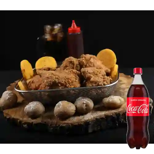 Combo 1 Pollo Broaster + Coca-Cola Sabor Original 1.5 L