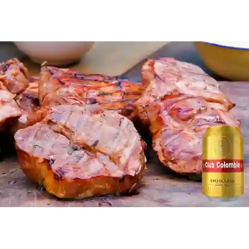 Combo Bondiola Barril + Club Colombia Dorada 355 ml