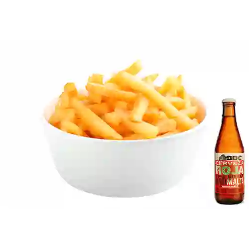 Combo Mom Fries + BBC Monserrate Roja Bot. 330ml