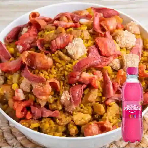 Combo Arroz Carnes Ahumaditas Personal +Manzana 250ml