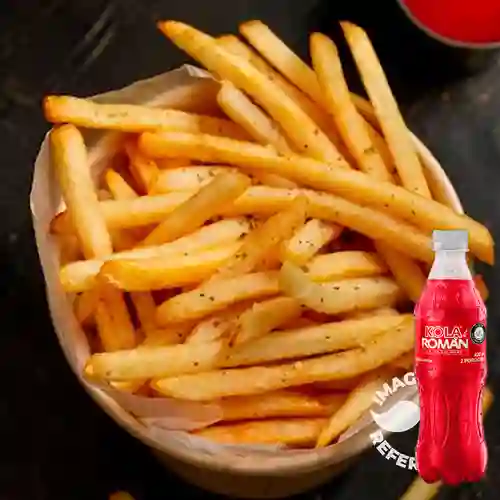 Combo Porción de Papas Fritas +Kola Román Orig 400ML