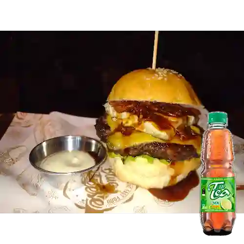 Hamburguesa Philadelphia Style +Mr Tea Limón 500ml